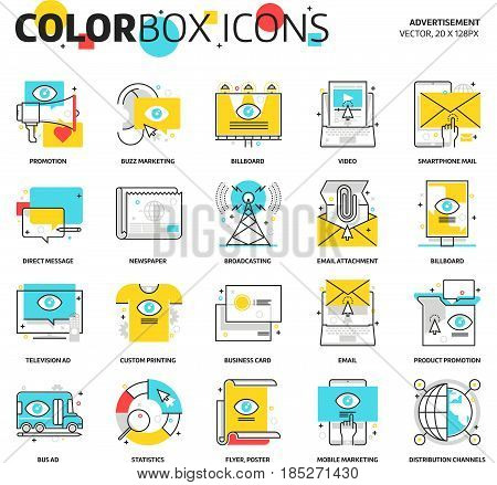 Color Box Icons, Advertisement, Backgrounds And Graphics