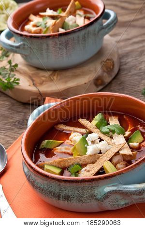 Spicy Chicken Tortilla Soup