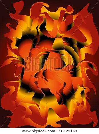 Abstrakte Feuer Kunstwerk Hintergrund Vektor