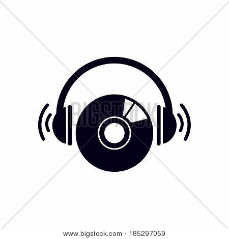 CD or DVD icon. Compact disk simbol. Flat design style.