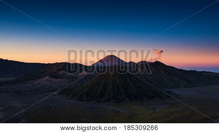 Mount Bromo Volcanoes In Bromo Tengger Semeru National Park, East Java, Indonesia.