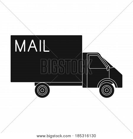 Mail machine.Mail and postman single icon in black style vector symbol stock illustration .