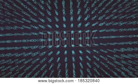 Wavy Abstract Graphic Design. Modern Sense Of Science And Technology Background. Vector