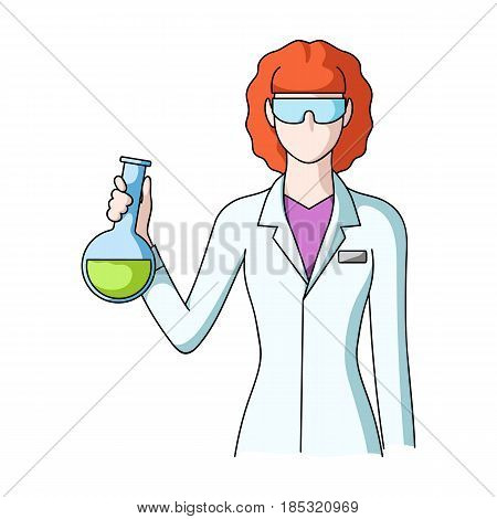 Chemist.Professions single icon in cartoon style vector symbol stock illustration .