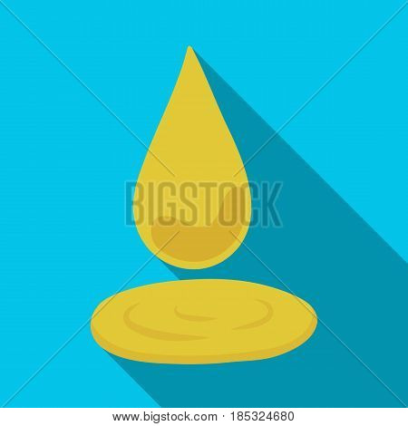 A drop of olive oil.Olives single icon in flat style vector symbol stock illustration .