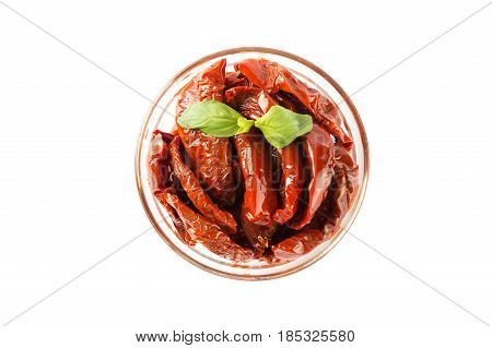Italian Dish - Sundried Tomato With Oil And Spice. Top View