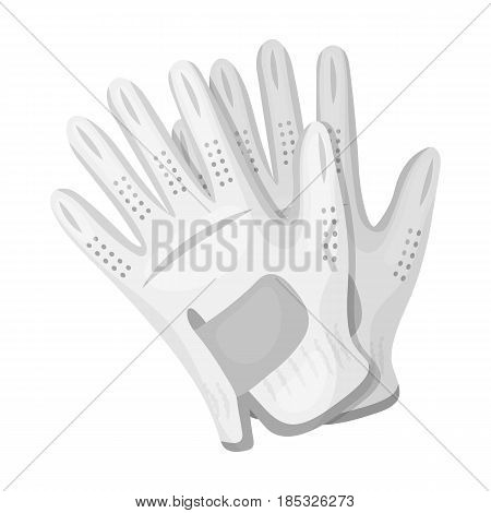 Golf gloves.Golf club single icon in monochrome style vector symbol stock illustration .