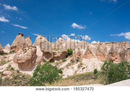 A rock formation at the Devrent Valley in Cappadocia Turkey