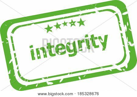 Integrity Grunge Rubber Stamp Isolated On White Background