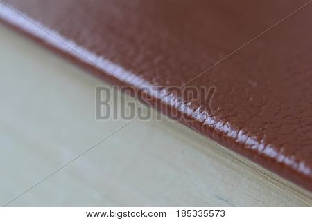 Background dividing diagonally into two halves the upper one - burgundy with the texture of the skin the lower one - light beige slice of the bookish villages