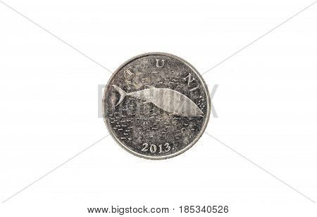 Old Used And Worn Out 2 Kuna Coin.