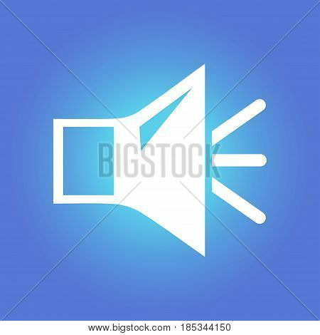 Loud speaker icon. Speaker volume sign icon. Sound symbol. Flat design style.