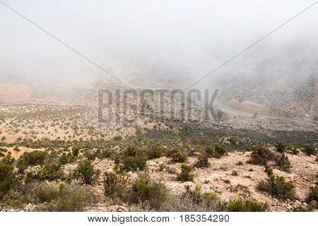 Yellow mountains and beautiful panoramic view in Moricco