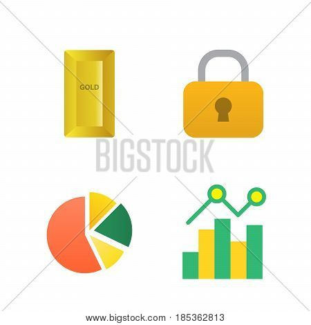 Money Flat icon set in flat style for any design vector illustration