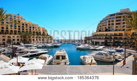 Portomaso yacht bay at St.Julian's, Malta EU