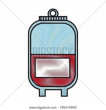 drawing bag blood healthy care medicine image vector illustration