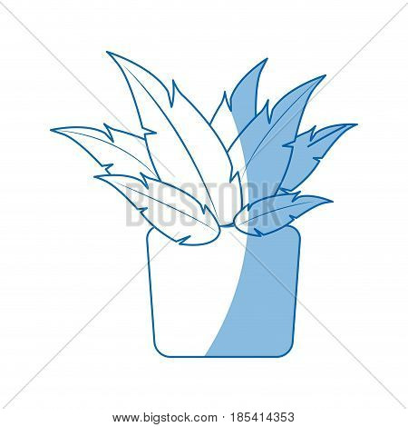 pot plant natural decoration ecology vector illustration