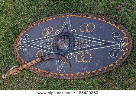 Type of Dacian ancient weapon used in battles.