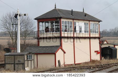 A Classic Railway Signal Box Controlling a Rail Junction.