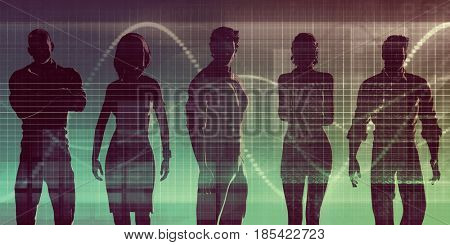 Next Generation of Workers Waiting to Join the Workforce 3D Illustration Render