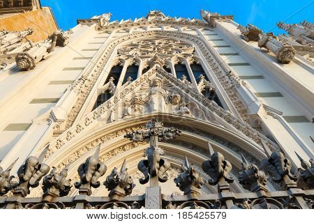 the beautiful roman church Sacra Cuore, Rome, Italy.