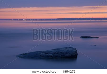 Gryning vid Östersjön.