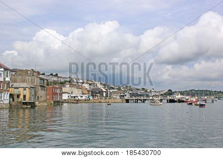 Falmouth town by the River Fal, Cornwall