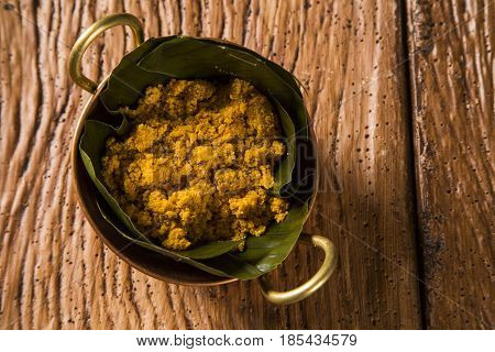 Cassava Flour Made With Dende - Traditional Food From Bahia