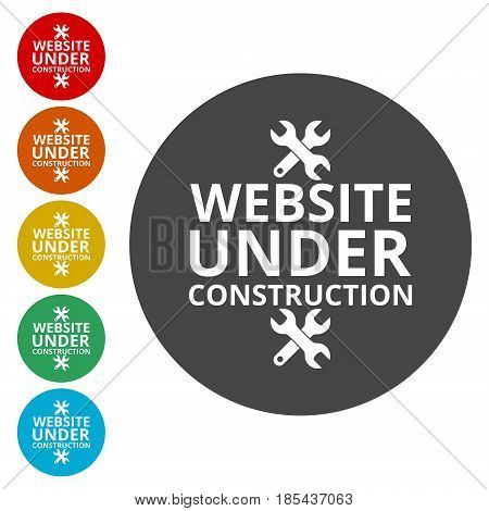 Website under construction icon, simple  vector icon