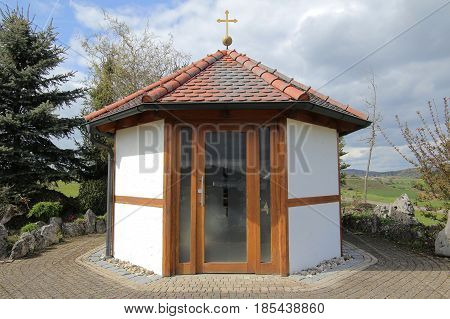 Entrance Of A Catholic Chapel In Bavaria