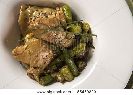 Frango Com Quiabo (portuguese For 