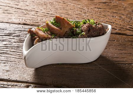 Mashed Beans With Sausage Called Tutu De Feijao In Brazil