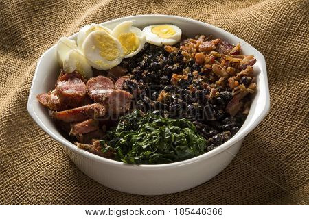 Tropeiro Bean. Traditional Brazilian Food.
