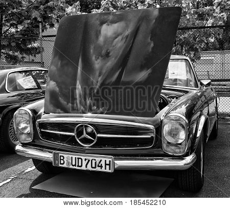Berlin - May 11: Car Mercedes-benz W113, 280Sl (black And White), 26Th Oldtimer-tage Berlin-brandenb