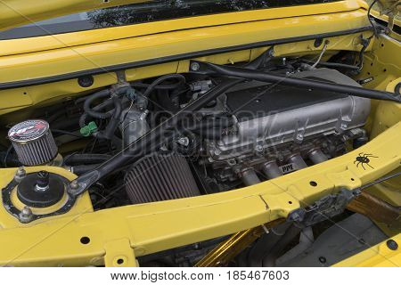Toyota Mr2 Spyder Engine On Display