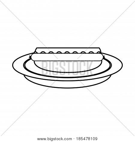Hot dog Fast food icon vector illustration graphic design