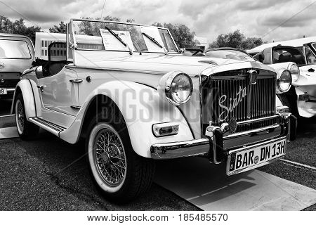 Berlin - May 11: Car Fiat Siata Spring 850 Spider (black And White), 26Th Oldtimer-tage Berlin-brand