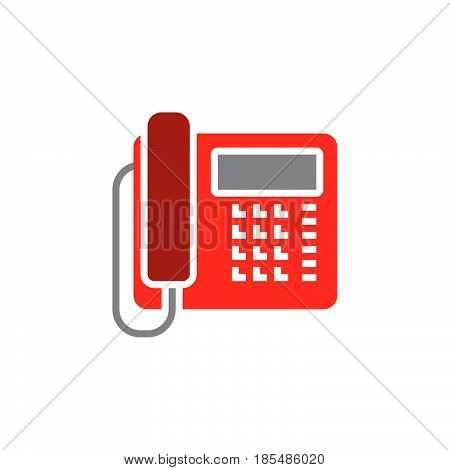 Office phone icon vector telephone solid sign colorful pictogram isolated on white logo illustration