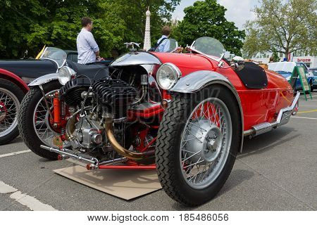 Berlin - May 11: Car Morgan, V-twin Three-wheelers, 26Th Oldtimer-tage Berlin-brandenburg, May 11, 2