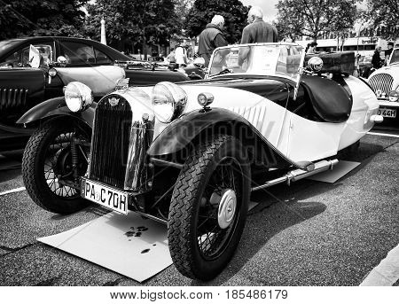 Berlin - May 11: Car Morgan, F-series Three-wheelers (black And White), 26Th Oldtimer-tage Berlin-br