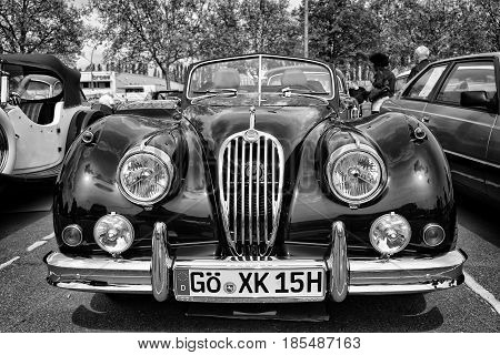 Berlin - May 11: Sport Car Jaguar Xk140 Roadster, (black And White), 26Th Oldtimer-tage Berlin-brand