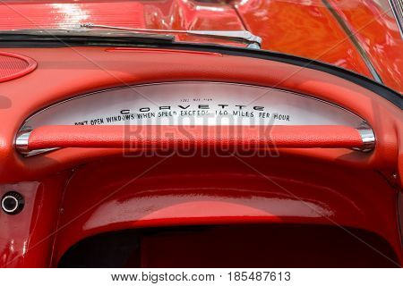 Berlin - May 11: Front Passenger Sports Car Chevrolet Corvette (c1), 26Th Oldtimer-tage Berlin-brand