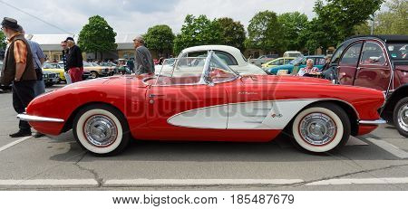 Berlin - May 11: Sport Car Chevrolet Corvette (c1), 26Th Oldtimer-tage Berlin-brandenburg, May 11, 2