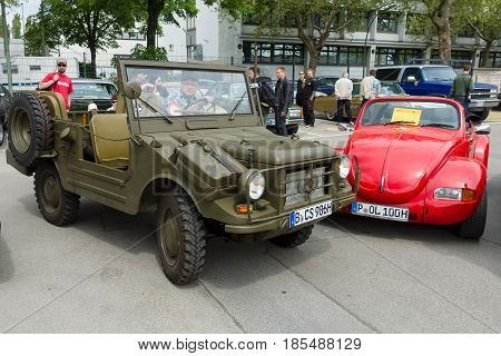 Berlin - May 11: Military Vehicle Dkw Munga By Auto Union, 26Th Oldtimer-tage Berlin-brandenburg, Ma