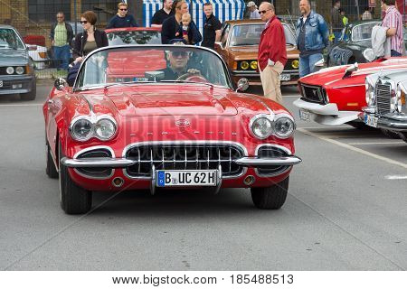 BERLIN - MAY 11: Sport car Chevrolet Corvette (C1) 26th Oldtimer-Tage Berlin-Brandenburg May 11 2013 Berlin Germany