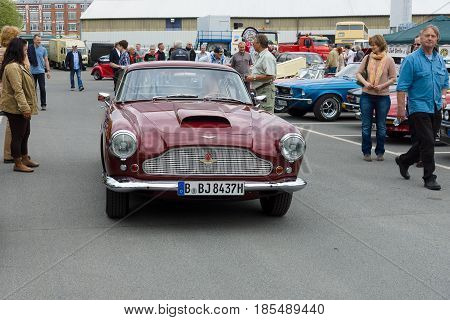 Berlin - May 11: A Sports Car Aston Martin Db4 (superleggera), 26Th Oldtimer-tage Berlin-brandenburg