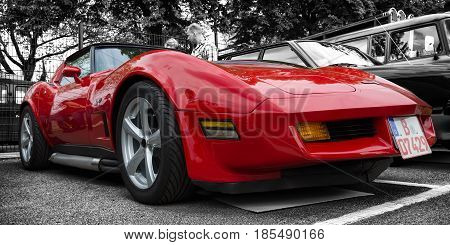 Berlin - May 11: Sport Car Chevrolet Corvette C3 Stingray Coupe, 26Th Oldtimer-tage Berlin-brandenbu