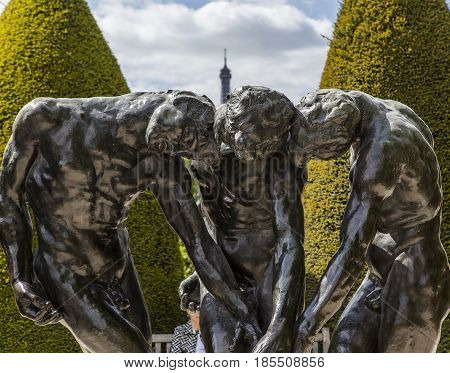 In The Gardens Of The Rodin Musem, Paris, France