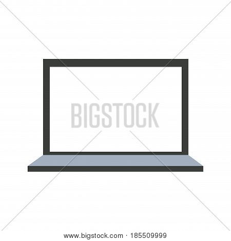 laptop technology information science device vector illustration
