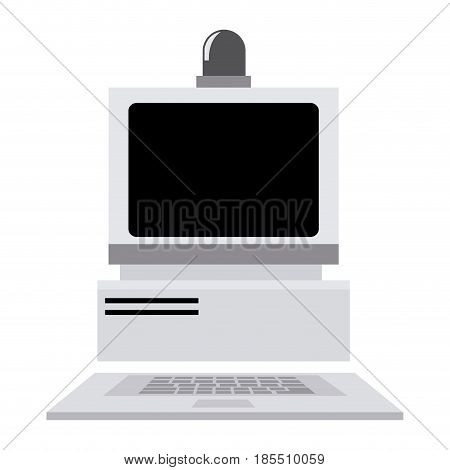 computer laboratory equipment technology image vector illustration